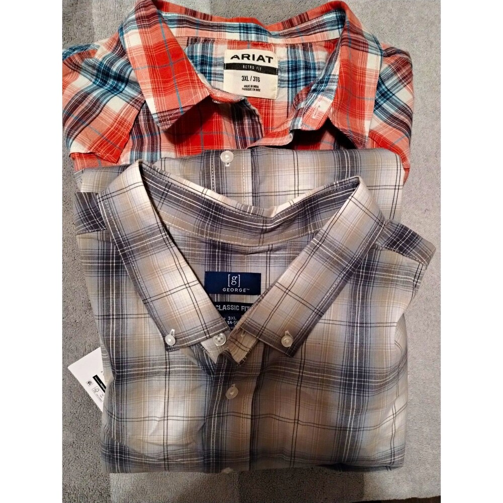 LOT 2-Ariat Retro Fit 3XL & George Classic Fit 3XL-(NWT)